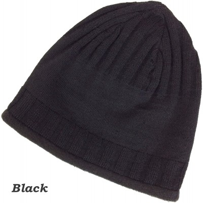 Skullies & Beanies Back Country Lined Alpaca Beanie Hat - Men & Women - Black - CU182OEY6CT $37.85