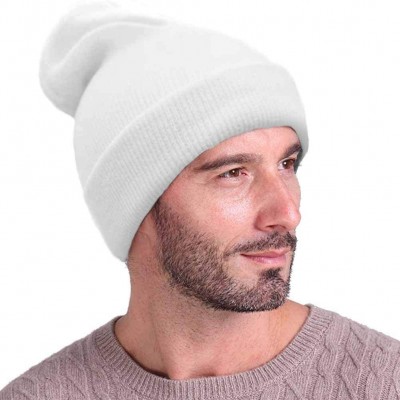 Skullies & Beanies Beanies for Men Slouchy Thicken Increases Big Warm Hats Stretchy Soft Breathable Knit Acrylic Cuff Cap - W...