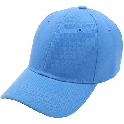 Baseball Caps Baseball Cap Men Women - Classic Adjustable Plain Hat - Sky - CV17YKGZ223 $7.64