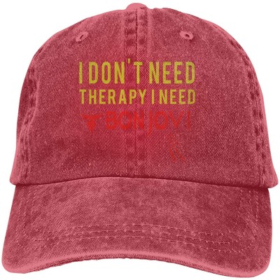 Baseball Caps Therapy Baseball Classic Adjustable Dad Hat - Red - CU18UEE2M8W $10.68
