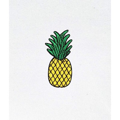 Baseball Caps Mens Embroidered Adjustable Dad Hat - Pineapple (White) - CE186US8NR2 $20.85