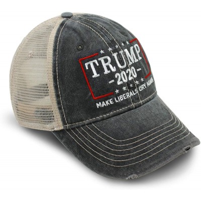 Baseball Caps Trump 2020 Make Liberals Cry Again Campaign Embroidered US Trump Hat Baseball Bucket Trucker Cap (TC101 Charcoa...