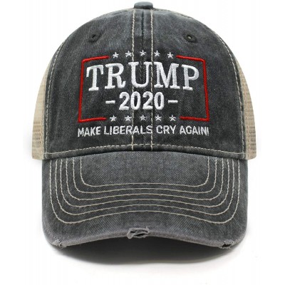 Baseball Caps Trump 2020 Make Liberals Cry Again Campaign Embroidered US Trump Hat Baseball Bucket Trucker Cap (TC101 Charcoa...