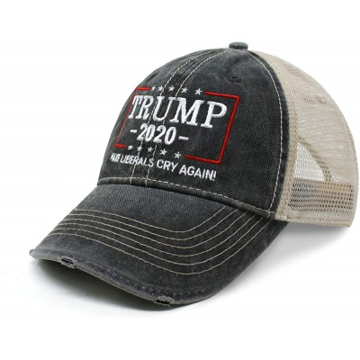 Baseball Caps Trump 2020 Make Liberals Cry Again Campaign Embroidered US Trump Hat Baseball Bucket Trucker Cap (TC101 Charcoa...