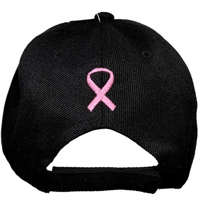 Baseball Caps Embroidered Pink Lives Matter Breast Cancer Awareness Pink Ribbon Adjustable Baseball Hat/Cap - Black - CE18ZM9...