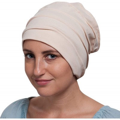 Skullies & Beanies Chemo Cap Women's Slouchy Beanie Headwear - Soft Elastic Inner Headband - Khaki - CD193CKSRW2 $21.42