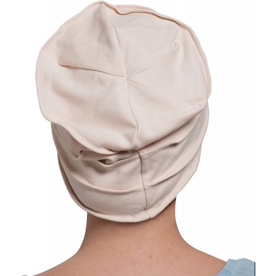 Skullies & Beanies Chemo Cap Women's Slouchy Beanie Headwear - Soft Elastic Inner Headband - Khaki - CD193CKSRW2 $21.42