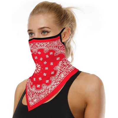 Balaclavas Women/Men Scarf Outdoor Headwear Bandana Sports Tube UV Face Mask for Workout Yoga Running - Print Red1 - CF1986O0...