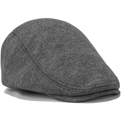 Newsboy Caps Men's Cotton Flat Ivy Gatsby Irish Newsboy Cap Driving Hat Cabbie Cap - 176 Grey - CM18W6OMYT7 $11.83