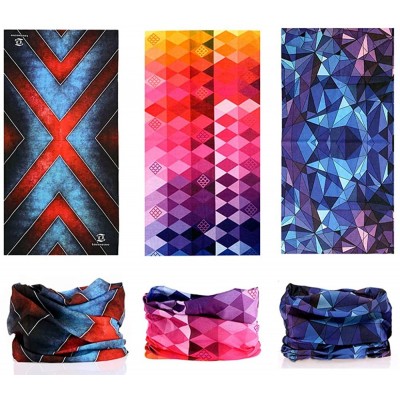 Headbands 12pcs/9pcs/6pcs Headband Bandana - Face Mask Headwear Neck Gaiter Shield Scarf - Geometry Shape(9pcs) - CD12HBB4RUL...