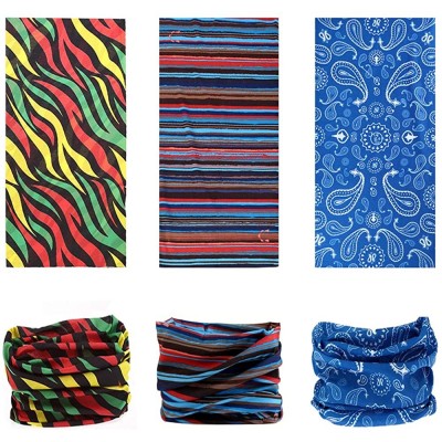 Headbands 12pcs/9pcs/6pcs Headband Bandana - Face Mask Headwear Neck Gaiter Shield Scarf - Geometry Shape(9pcs) - CD12HBB4RUL...