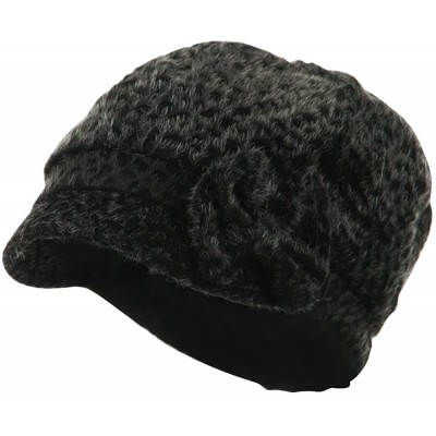 Newsboy Caps Animal Print Bow Accent Newsboy Hat - Black - CE11GI6ARPT $24.06