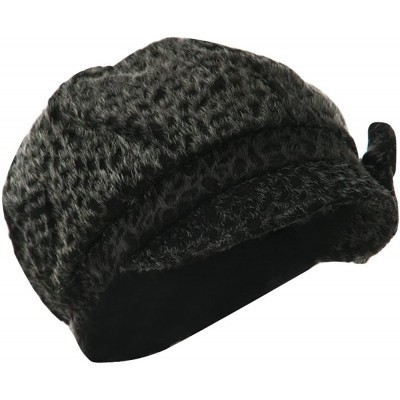 Newsboy Caps Animal Print Bow Accent Newsboy Hat - Black - CE11GI6ARPT $24.06