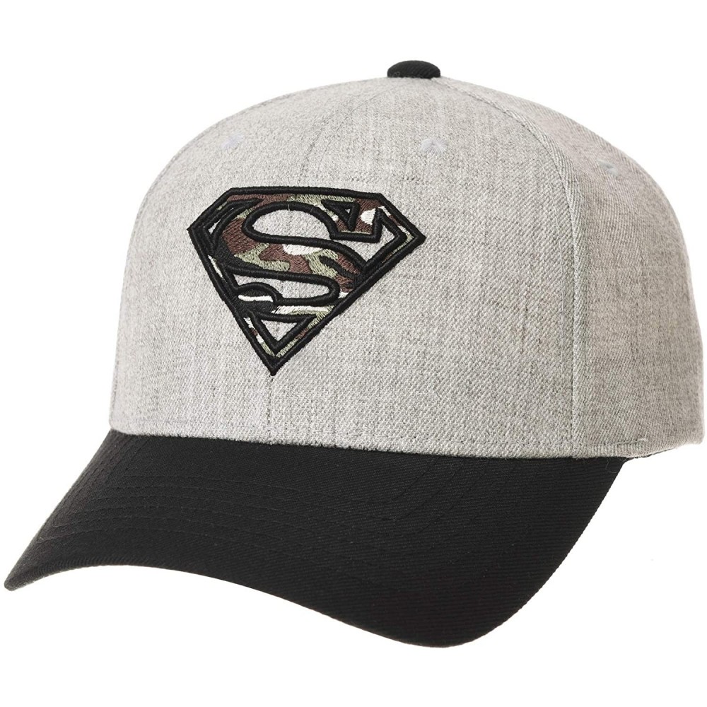 Baseball Caps Superman Shield Baseball Cap Camouflage Pattern Cotton Hat AC11016 - Grey - CY18E5CT8G8 $19.26