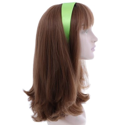 Headbands Bright Green 2 Inch Wide Satin Hard Headband with No Teeth (Motique Accessories) - Green - C7128HUU8LH $12.36