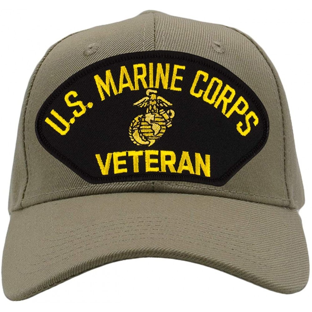 Baseball Caps US Marine Corps Veteran Hat/Ballcap Adjustable One Size Fits Most - Tan/Khaki - CJ18IHKSOC5 $19.04