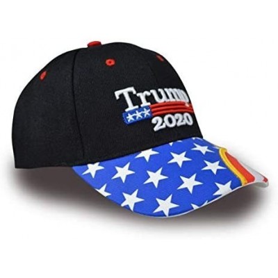 Baseball Caps Donald Trump 2020 Keep America Great Cap Adjustable Baseball Hat with USA Flag - Breathable Eyelets - Flag Blac...