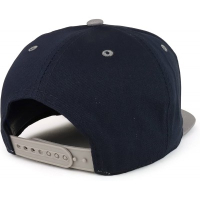Baseball Caps Texas Lone Star Embroidered Cotton Flatbill Snapback Cap - Navy Grey - CG1897WEI6M $11.59