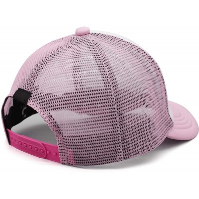 Baseball Caps Unisex Man Baseball Hat Hip Hop Adjustable Mesh Captain-Peterbilt-tiucks-Flat Cap - Pink-2 - CE18AH0T9ON $17.92