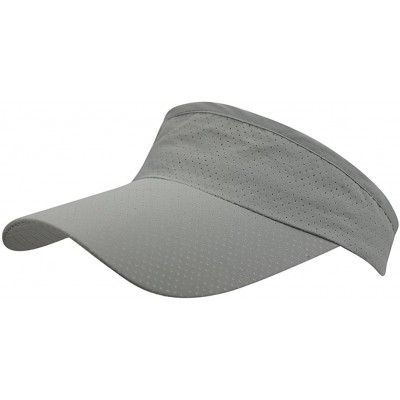 Visors Mens Summer Quick-Dry Run Long Brim Empty Top Baseball Tennis Sun Hat Cap Visor - Light Gray - CT18G36U9OT $12.10