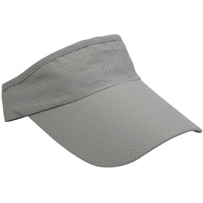 Visors Mens Summer Quick-Dry Run Long Brim Empty Top Baseball Tennis Sun Hat Cap Visor - Light Gray - CT18G36U9OT $12.10