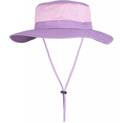 Sun Hats Unisex Outdoor Hats Wide Brim Sun Hat with Neck Flap Cover UPF 50+ - Purple - CI18RD885CI $17.71