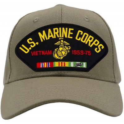 Baseball Caps US Marine Corps - Vietnam War Hat/Ballcap Adjustable One Size Fits Most - Tan/Khaki - CZ18RTSWQHL $26.04