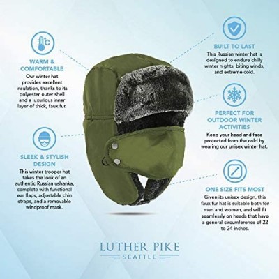 Balaclavas Winter Face Mask Men Windproof - Army Green - C918ZMZT0KN $12.58