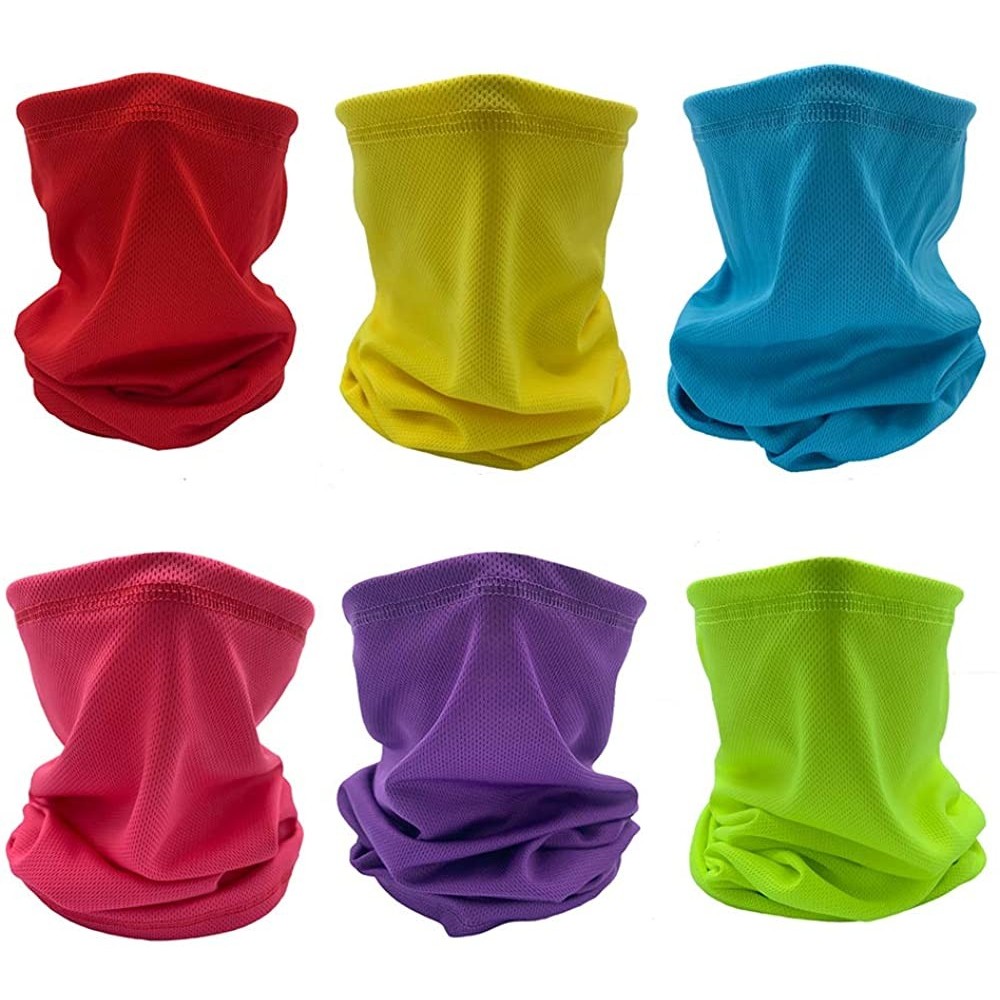 Balaclavas 4 Pieces Seamless Face Mask Neck Gaiter Scarf Sunscreen Breathable Bandana for Dust- Outdoors- Festivals- Sports -...