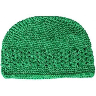 Skullies & Beanies Knit Kufi Hat - Koopy Cap - Crochet Beanie - Green - CJ18AM6344C $11.28