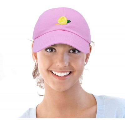 Baseball Caps Lemon Hat Baseball Cap - Light Pink - CM18M7WNT4G $12.74