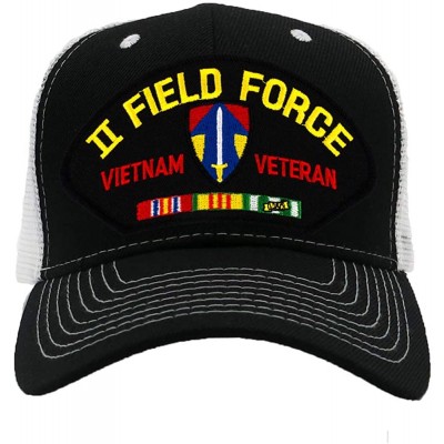 Baseball Caps II (2nd) Field Force - Vietnam War Veteran Hat/Ballcap Adjustable One Size Fits Most - Mesh-back Black & White ...