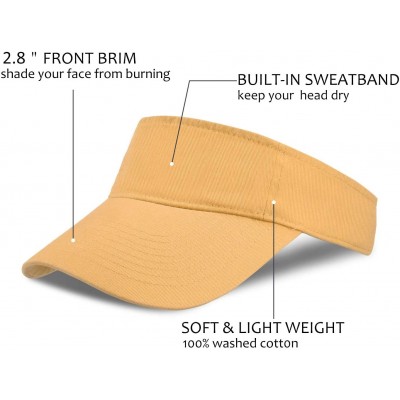 Visors Sports Adjustable Outdoor Running Jogging - Mango - CQ18Q9M5DLS $10.34