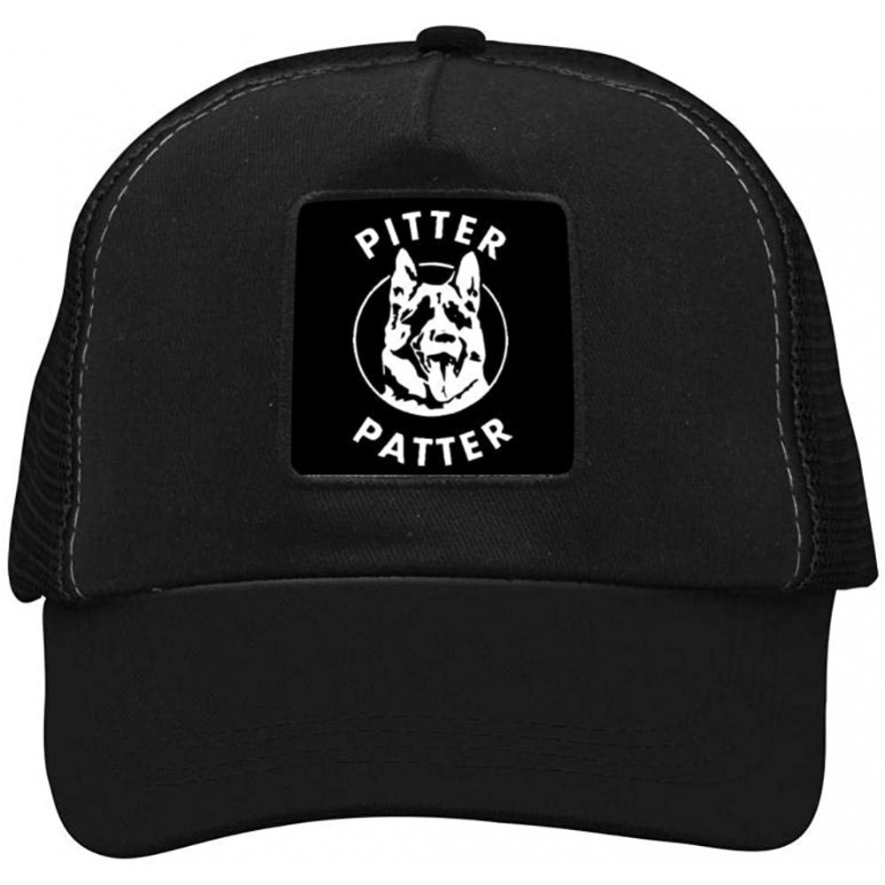 Baseball Caps Letterkenny Pitter Patter Dog Baseball Hat Adjustable Mesh Trucker Cap for Unisex - Black - CG18OM38MRM $17.75