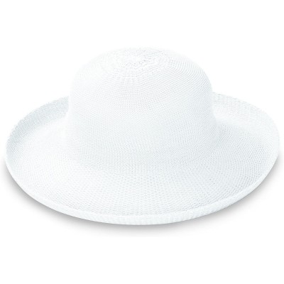 Sun Hats Women's Petite Victoria Sun Hat - Ultra-Lightweight- Broad Brim- Petite Style- Designed in Australia - White - C011F...