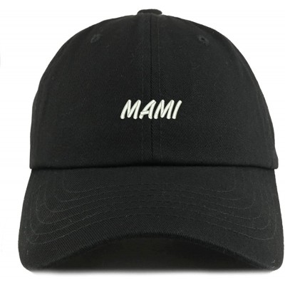 Baseball Caps Mami Embroidered Low Profile Soft Cotton Dad Hat Cap - Black - C618D55G4O4 $20.58