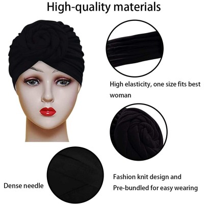 Skullies & Beanies Women Pre-Tied Bonnet Turban for Women Printed Turban African Pattern Knot Headwrap Beanie - CM192T38I93 $...