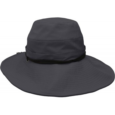 Sun Hats Women's One Size Active Wired Sun Brim Hat with Moisture Wicking Sweatband - Black - CQ126ATSIHR $26.94