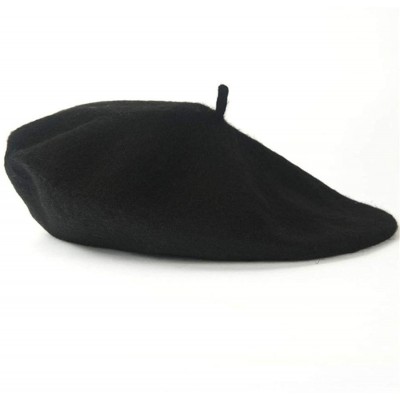 Skullies & Beanies Spring Beret Hat Flat Cap Women Wool Berets Hat Caps Casquette Female Warm Winter Cap - Light Brown - C718...