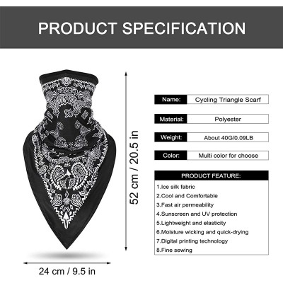 Balaclavas Bandanas Headband- Quick Dry Windproof Balaclava Mask Seamless Neck Gaiter Scarf Paisley Print Head Wraps - Green ...