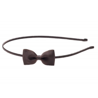 Headbands Girls"Lana" Small Grosgrain Bow Headband O/S Brown - Brown - C311RIGC8GZ $12.93