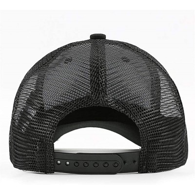 Baseball Caps Unisex Women Men's Hipster Baseball Hat Adjustable Mesh Outdoor Flat Caps - Black-35 - CF18TDUXXXO $16.91