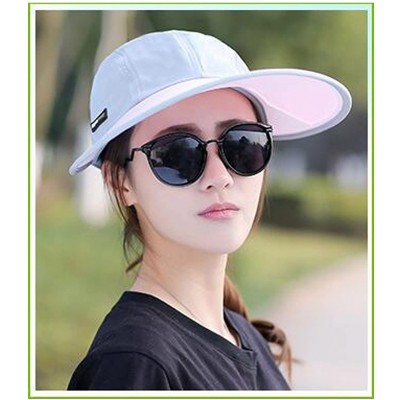 Sun Hats Outdoor Recreation Sports Anti UV Sun Hat Wide Brim Baseball Cap Large Sun Visor - Light Pink - CV184Z8UC4O $9.11