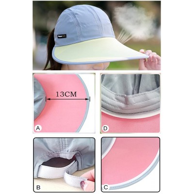 Sun Hats Outdoor Recreation Sports Anti UV Sun Hat Wide Brim Baseball Cap Large Sun Visor - Light Pink - CV184Z8UC4O $9.11