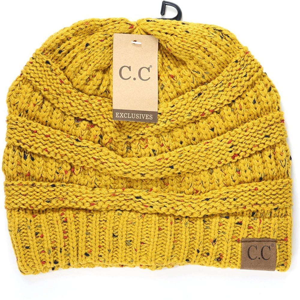 Skullies & Beanies Women's Flecked CC Beanies - Mustard - C41859QM3YN $11.66