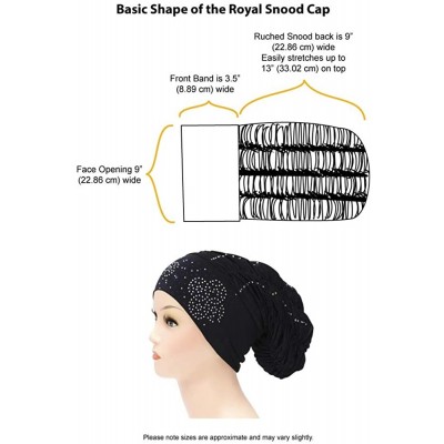 Skullies & Beanies Royal Snood Underscarf Beanie Hijab Cap Ruched with Rhinestones - White - CU18OUL8L69 $12.05