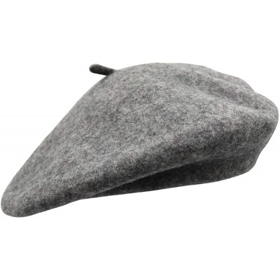 Berets Wool French Beret Hat for Women - Smoky Grey - C218N8DA7KT $18.94