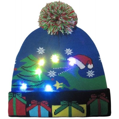 Skullies & Beanies Knitted Christmas LED Beanie- Witspace Unisex Xmas Light-up Cute Hat 3D Pattern Christams Gift Clothes Acc...