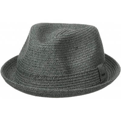 Fedoras Men's Billy Braided Fedora Trilby Hat - Vetiver - CR12O8UTB1W $41.20