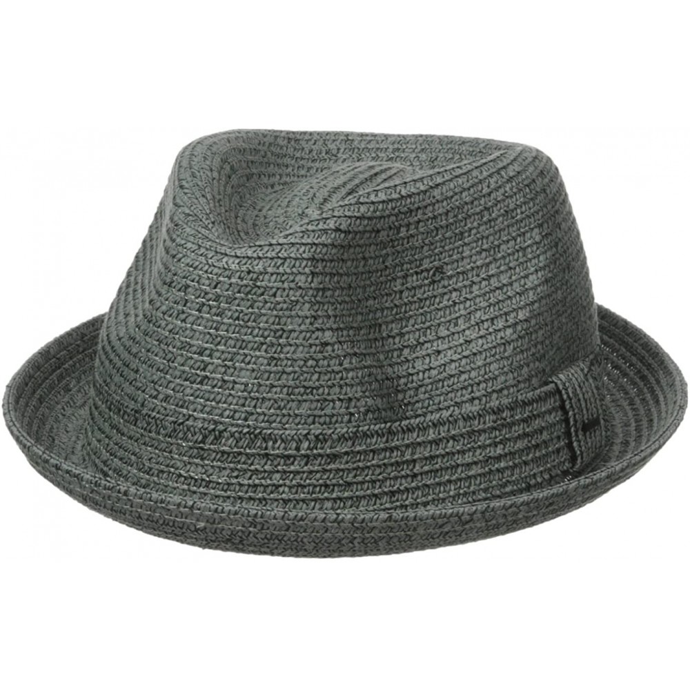 Fedoras Men's Billy Braided Fedora Trilby Hat - Vetiver - CR12O8UTB1W $41.20
